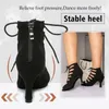 Dkzsyim Women Lace-Up Dance Dance Shoes High High Callroom Ballroom Dancing Boots Open Open Toes Soft Swees Partycasual Dance Shoes 240415