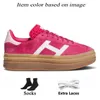 Gazelle Bold Kadın ayakkabıları mı Platform Designer Shoes Cream Green Pink Gum White Black Sports Trainers OG Suede Leather Gazelles Sneakers