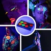 Body Paint 8-kleuren gloeiende ultraviolette gezichtsschilderkunst