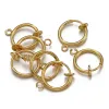 Boucles d'oreilles 10pcs Clip rétractable sur Clip d'oreille Hoop NON PIERCING COLOR COPPER ROUND CLIPS OEURS POUR LES BOUCES D'OREILLE