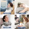 Massager Memory Foam Neck Pillows With Heating U Shaped Sleeping Travel Pillow Rechargeable Massage Neck Pillows For Airplane Car Office