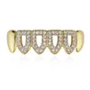 Hip Hop Jewelry Gold-Plated Diamond Hollowed Out Gold Hip Hop Gold Teeths Grillar