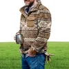 Giacche in pile da uomo Plaid Aztec Stampato Zi Zip Button Fuzzy Sherpa Pullover Fedette per le spalle invernali calde SH2201111706261