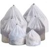 Laundry Bags Coarse/Fine Mesh Drawstring Net Bag Washing For Delicates Garments Lingerie Socks Bras Baby Clothes