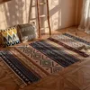 Carpets 120 170cm Boho Retro Cotton Linen Tapis pour le salon chambre à coucher sans glissement tapis de plateau de pavé à la maison.