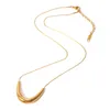 Collier de sourire simple en acier inoxydable 18K