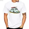 T-shirt maschile Teehub Tees Casual Hipster Beach Surf Men T-shirts Boy Retro Stampa per auto a manica corta Sport Sport Topsl2404