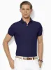 2024 Herren Polo -Hemd Kurzarm Männer T -Shirt Brust Big Horse Sticker Logo Poloshirts Sommer T -Shirts Luxusmarke Tee Man Tops