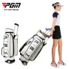 Väskor PGM Golf Bag Infällbar vikad golfflygväska bärbar standard PU -läder stor kapacitet Golf Caddy Väska med hjul QB036