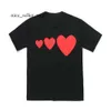 Com Des Garcons Shirt Play T Shirt Cdgs Fashion Mens Play T Shirt Designer Red Heart Commes Casual Women Shirts Des Badge Garcons Top Quality Cotton Embroidery 787
