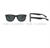 Nova marca clássica Wayfarer Luxury Square Sunglasses Men Women Acetate Frame com lentes de vidro de raio óculos de sol para masculino UV400 TortoisShell 2140