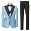 Vestes nouveaux hommes pure couleurs formelles de mariage formel de mariage noir rouge blanc mode simple simple mousse de veste smoking pantalon de pantalon