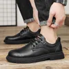 Casual Shoes Thick Bottom Men Outdoor Safety Beef Tendon Outsole Genuine Leather Quality British Style Lace Up Oxford Shoe