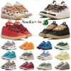 Lanven Curb Sneakers Erkek Kadınlar Ayakkabı Klasik Şov Stil Örgü Dokuma Bağlantı Ayakkabı 90'lar Olağanüstü Spor Kabartmalı Kabartmalı Deri Buzağı Platformu Sole Trainers