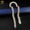 Fábrica de jóias por atacado em Panyu S925 Sterling Silver Pong Set Hip Hop Iced Out VVS Moissanite Diamond Cuban Link Chain