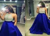 Royal Blue Ball Gown Prom Dresses 2020 Sexy Jewel Long Evening Dresses Gowns With Sparkly Beaded Bodice For Teens Party1188765