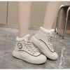 Casual Shoes Winter Women's With High Top Plush Thick Sole Warm Platform Anti Slip Sneakers mångsidiga Zapatos Para Mujeres