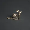 Brincos de colar Set Set Brass Pure Snail Tabloptop com Tea Front Tea Pet Dissellaneous Dissellow Decoration Acessórios