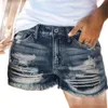 Fashion d'été Euro-American Femmes Haute taille brisée Tassel Tassel Straight Type Cowboy Shorts 240418