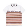 2024 Men's Polos Summer Shirt Brand Clothing Cotton Short Sleeve Business Casual Striped Designer Homme Camisa Breathable A5