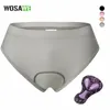 Giacche da corsa wosawe biancheria bianche cicliche femminili cuscinetti in silicone addensati 3D Shorts comodo triangolo traspirante bt118