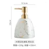 Dispensateur de savon liquide Starry Sky Ceramic Bottle El Mémale de salle de bain Nettoyage pour le visage Assainiteur à la main Presse Décoration chère