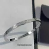 High End Jewelry Bangles do Carter Women Bransoletka Pełna Bransoletka nieba wąska światła luksusowa bransoletka nowa stal tytanowa do oryginalnej 1: 1 z prawdziwym logo i pudełkiem