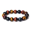 Bangle Reiki Tiger Eye Stone Bead Armband Män slät polering Natur Stenenergi armband för kvinnor par läker smycken pulsera