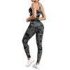 Chrleisure Women Tie Dye Yoga Set Seamless Fitness Suit Legging con il reggiseno da corsa Activewear Female Elastic Gym Wear 240415