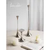 Candle Holders Ld Nordic Romantic Light Luxury Rostfritt stål Holder Candlelight Dinnerliving Room Soft Möbler Ornament