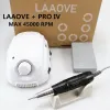 Perceuses New Laaove Laaove + Pro Handle 45k Electric Nail Drill Strong 210 Micro Motor Grinding Machine for Nail Art Tools