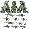 Blocks modernos British Special Forces Figures Blocks Building Regimento Especial do Regimento de Serviço Aéreo Soldado Camouflage Toys de Armas Militares