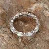 Anelli di nozze imitazione opal Promise Rings for Women Dichiarazione Accessori per le dita Daily Wear Girl Rings Girl Gioielli