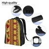 Backpack Unisisex ombro casual casual African Drum School Bag Laptop Rucksack