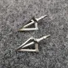 Arrow 100Grain Archery Fixed 3 Blades Broadhead Arrow Sharp Head Stainless Steel Screw Tip for Outdoor Practicing Shooting