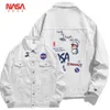 NASA Co Branded Denim Jackets for Men and Women, 2022 Spring and Autumn New Trendy Brand Casual Lapel Fashionable High Street Couple Jackets PQK