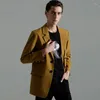 Men's Suits 2024 Spring Autumn Male Blazer Luxury Single Breasted Casual Men Fashion Loose Solid Color Jackets And Coat