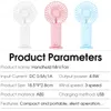 Mini fans portables 600mAh USB Fans rechargeables 3 Modes avec téléphone pour le maquillage de voyage Féniche pour les enfants pour enfants 240424