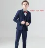 Blazers Kids Blue Blue Wedding Suit for Boys Birthday Photography Dress Child Red Blazer School Performe Party Clothing Zestaw odzieży