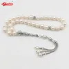 Stands Tasbih Natural Pearl Hot Sale Style Freshwater Pearl Misbaha Rosaire Bracelet Pearl Femmes Amour Gift Islamic Bijoux Eid Cadeau