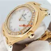Swiss Luxury Watches AP Automatic Watch Audemar Pigue Royal Lady Oak 33 mm Factory Diamond Corzel / Mop Dial Gold Watch HB5Z