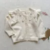 Sets Autumn Spring Newborn Baby Girls Clothing Set Long Sleeved Knitted Cardigan Coat+Jumpsuit Infant Baby Girls Clothes Suit