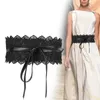 Ceintures nouvelles femmes arc dentelle ceinture corset large ceintures noires blanches féminines self lie obi cinch