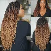 Ombre Gypsy Locs szydełka Syntetyczne włosy miękkie faux locts warkocze 24 pasma/pakiet 18 cali kręcone dready szydełki dla kobiet 240409