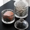 Jares Crystal Roman Glass Glass Gars Exquisito en relieve Pequeño caramelo Boda Festive Joyería Joya Almacenamiento de almacenamiento Decoración del hogar