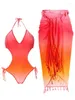 Damskie stroje kąpielowe seksowne głębokie damskie damki bikini moda stopniowa zmiana jednoczęściowa jednoczęściowa projektant w stylu stroju kąpielowego i pokryw z frędzlami