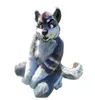 Long Fur Husky Dog Fox Mascot Costume Fursuit Abito Halloween Abito di Natale Festa