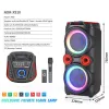 Lautsprecher doppelte 10 Zoll Flammenlampe Outdoor Audio Karaoke Partybox RGB Bluetooth Lautsprecher Buntes LED