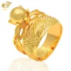 Bands XUHUANG Dubai Gold Color Finger Ring Jewelry Wedding Party Gift For Women Arabic African Charm New Designer Copper Jewellery