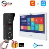 Kontrola Anjielosmart Tuya 10 -calowy monitor dotykowy inteligentny dom domowy system domofonowy 1080p 160 ° Kamera do drzwi wideo Pełny monitor